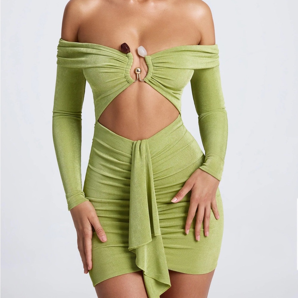Oh Polly brand new Saffron olive green dress.